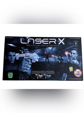 LASER X Real-Life Laser Gaming Experience - 2 Laser Blasters and 2 Receiver Vest